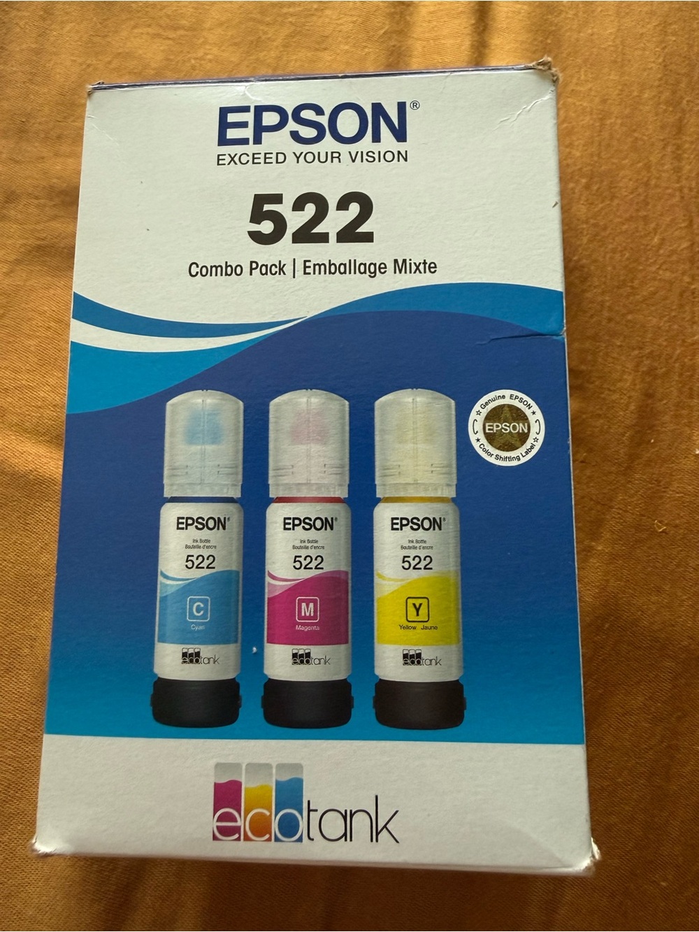 Epson Genuine 522 EcoTank Ink
Bottle Color Combo Pack
(T522520-S)EXP 2027